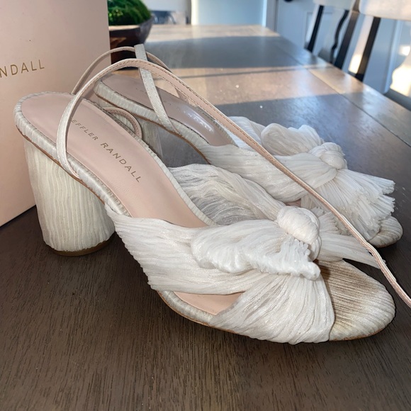 Loeffler Randall Camellia Pearl Pleated Bow Heel - Picture 6 of 10
